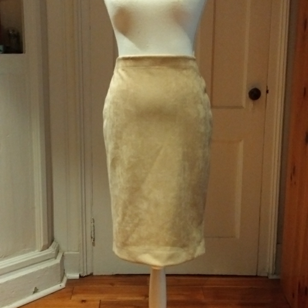 Philosophy Faux Leather (Suede) Pull On Pencil Skirt - Picture 2 of 9